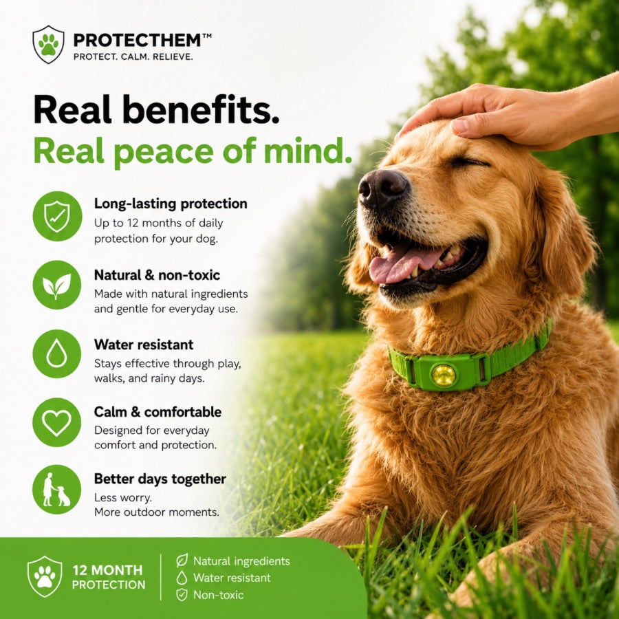 🐕 PROTECTHEM™ Natural Flea & Tick Protection Collar
