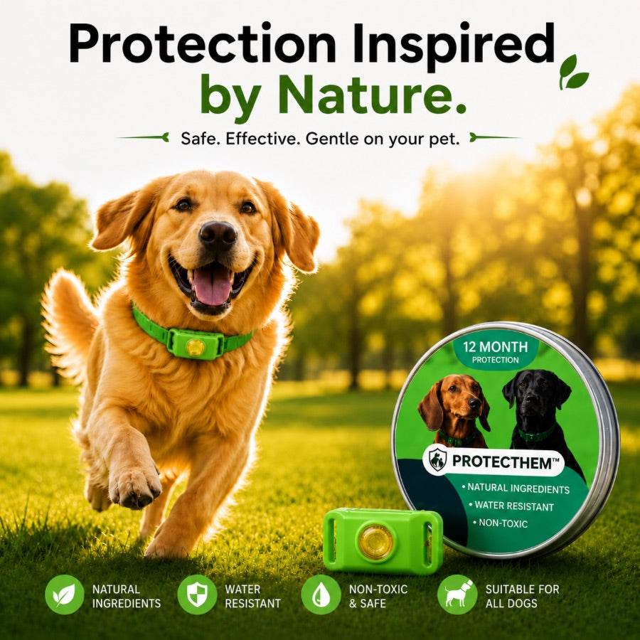 🐕 PROTECTHEM™ Natural Flea & Tick Protection Collar
