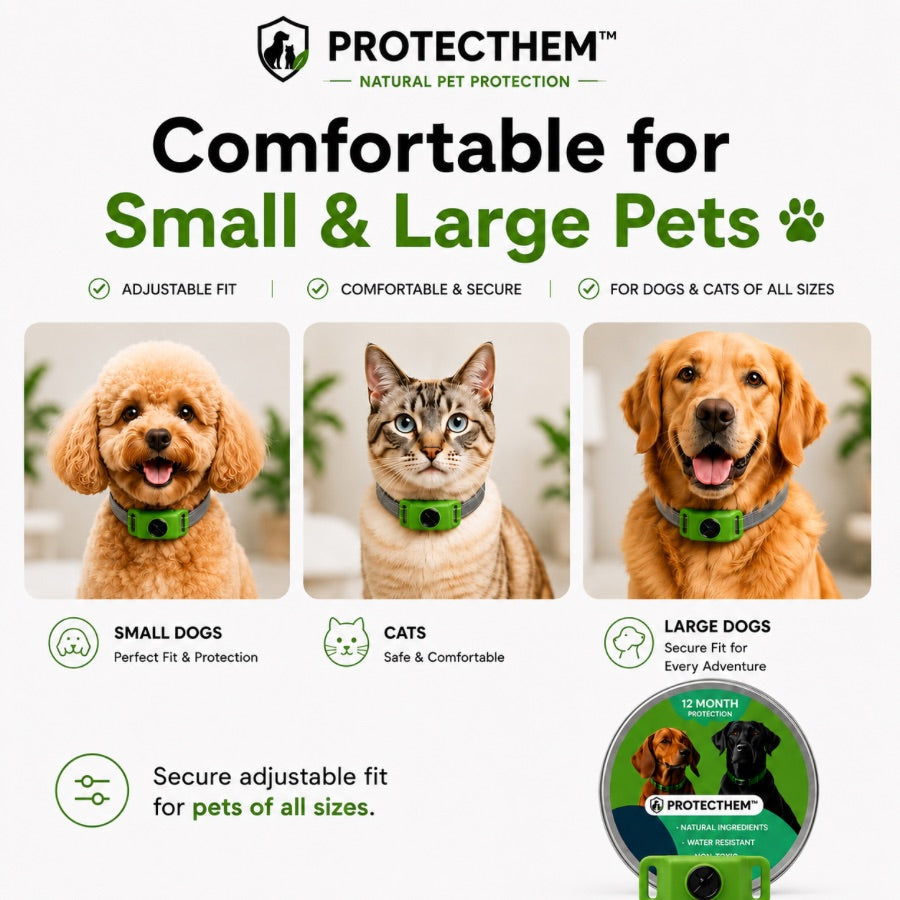 🐕 PROTECTHEM™ Natural Flea & Tick Protection Collar