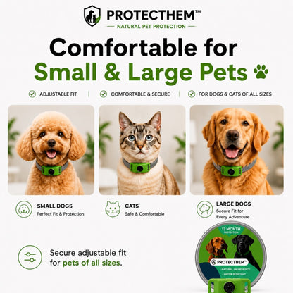 🐕 PROTECTHEM™ Natural Flea & Tick Protection Collar