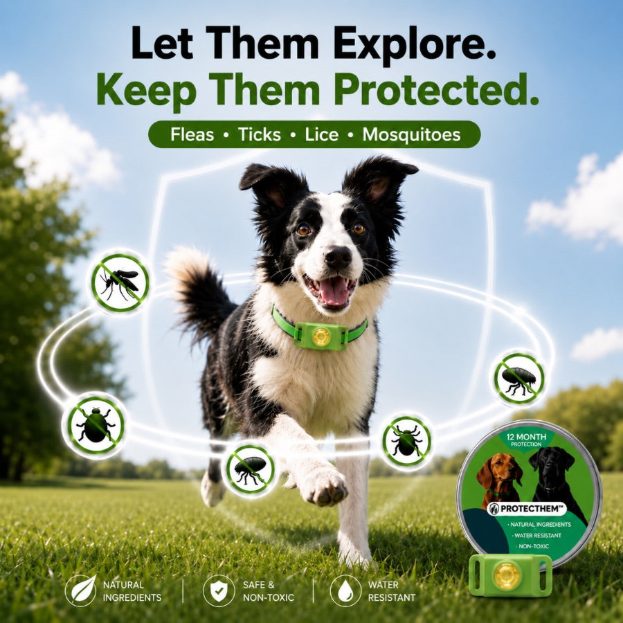 🐕 PROTECTHEM™ Natural Flea & Tick Protection Collar